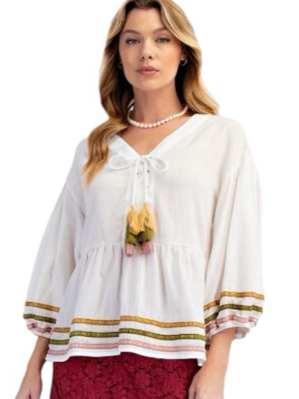 717 Easel Nwt Top White H14